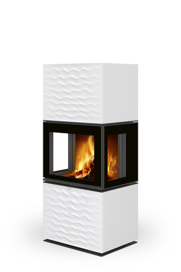 Design-Cheminées | ALERIA C Céramique Vague